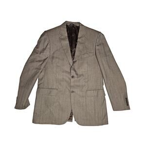 Saddlebred Blazer Sport Coat Suit Jacket Brown Sz 42L Business Casual Academia